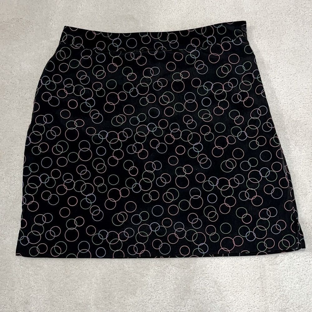 EP Pro Tech Women's Golf Skort Size 6 Black With Circle Design Side Zip …